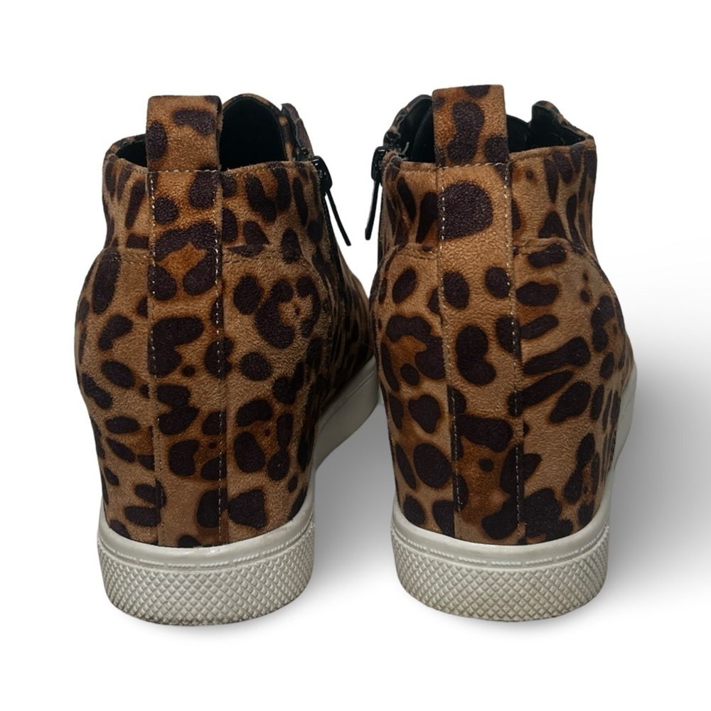 Torrid Leopard Faux Suede High-Top Wedge Sneaker (Size 10W) - Picture 2 of 7